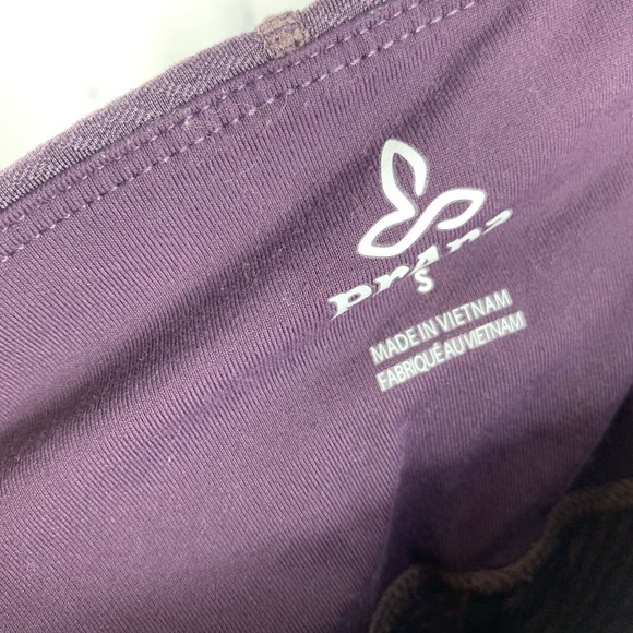 prAna Women's Purple Cinched Ankles Waist Leggings Size Small Stretch Mid Rise - Picture 2 of 10